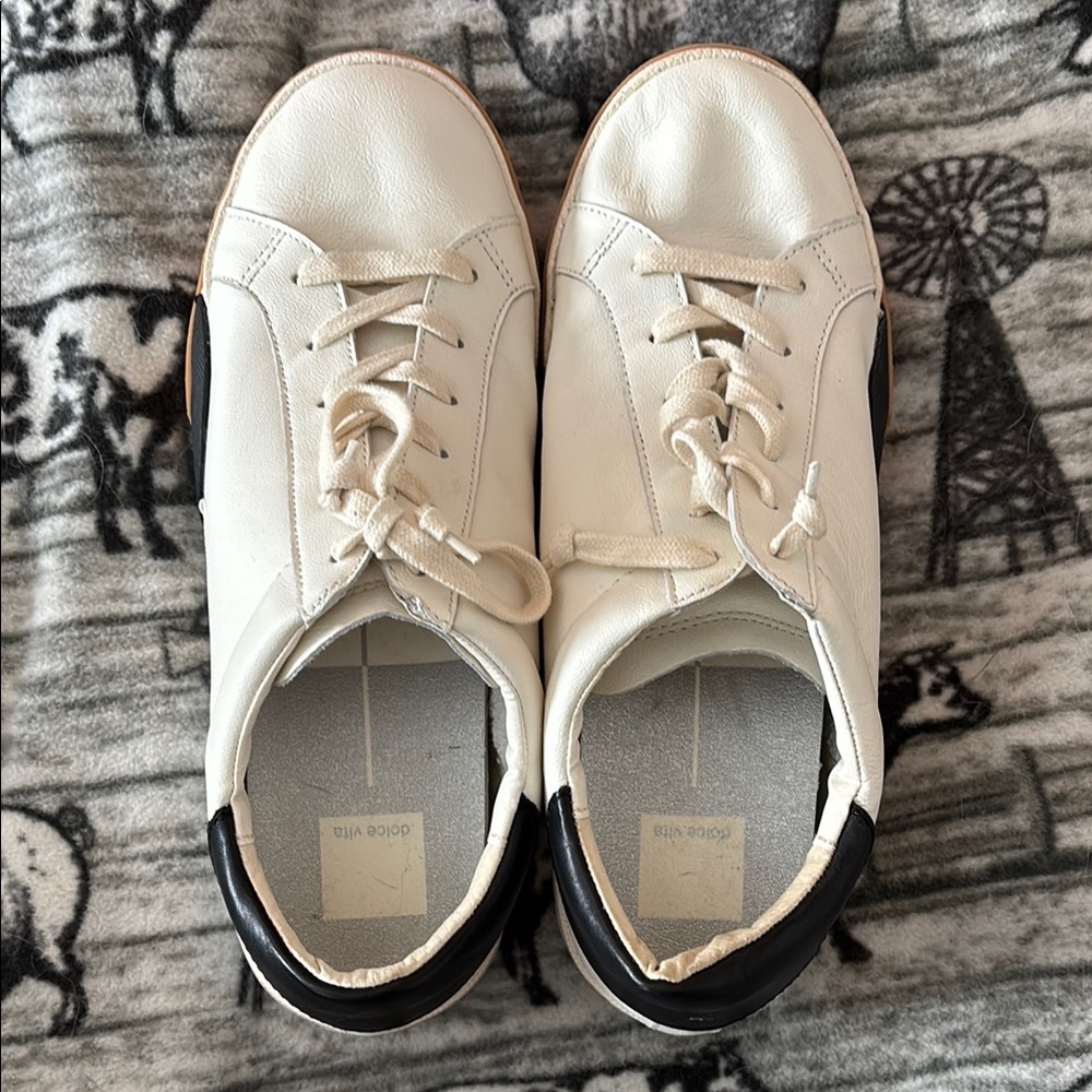 Dolce Vita White and Black Sneakers Good Condition